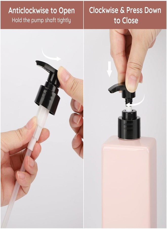 سيج بيوتي مجموعة موزع صابون سيج بيوتي، عبوة من 4 زجاجات استحمام قابلة لإعادة التعبئة سعة 500 مل مع ملصقات، زجاجات بلاستيكية مربعة للشامبو والبلسم سعة 500 مل للحمام، موزع صابون فارغ لليدين والأطباق للمطبخ - Image 5